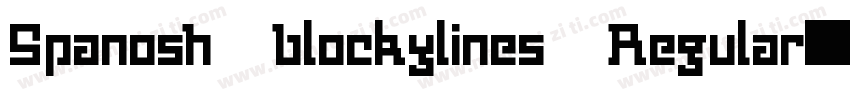 Spanosh blockylines Regular字体转换